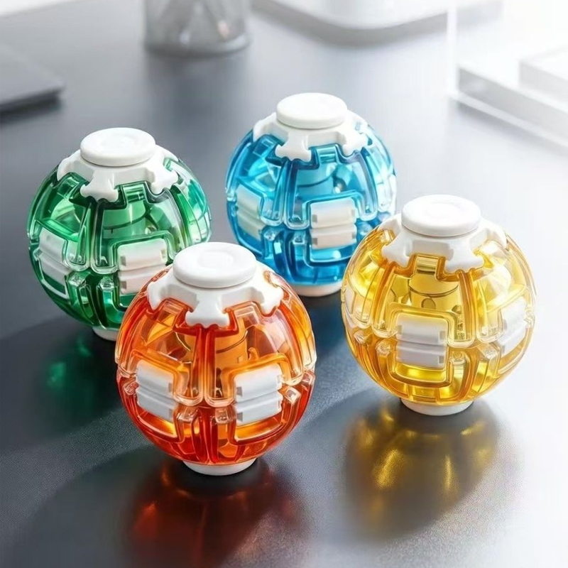 Cosplay Fireball Prop - พวงกุญแจลูกบอลหมุนกดเพื่อคลายเครียด ของเล่นไจโรหมุนได้ 3 มิติ ของเล่นคลายเครียดแบบสัมผัส ของเล่นมือพกพา