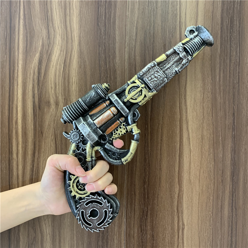 Dva Cosplay Prop - ปืนพก1:1ในอนาคตนักรบอาวุธปืนทำสีปืนเทคโนโลยีแปลกปืนพกคอสเพลย์ปลุกดาบวิเศษความปลอดภัย PU 32ซม.