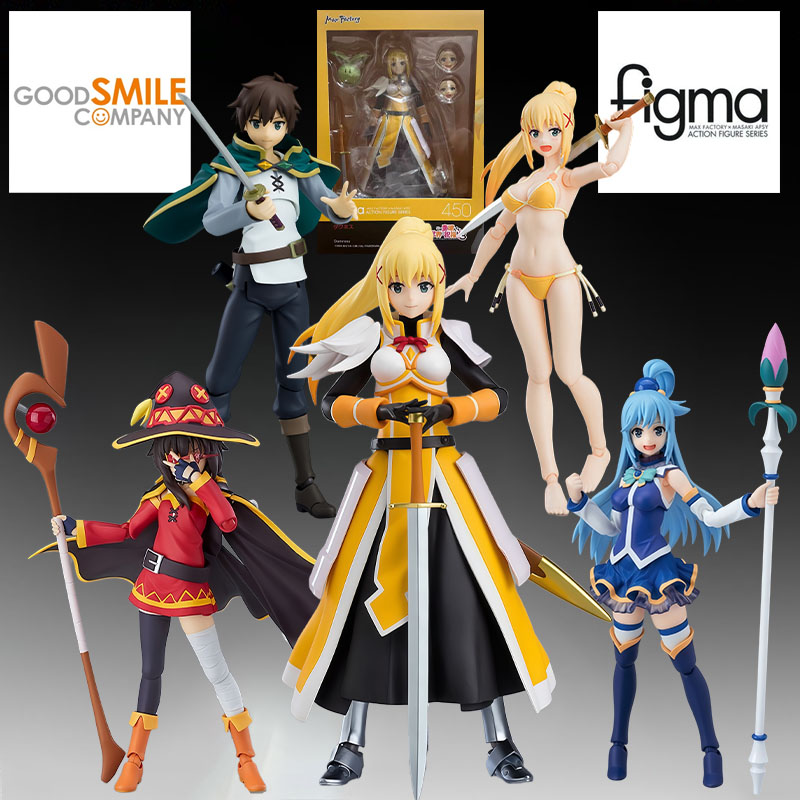 Good Smile Company Figma - GSC ของแท้ FIGMA อะนิเมะฟิกเกอร์ ดาร์คเนส&เมกุมิน&อควา&คาซึมะ ซาโตะ