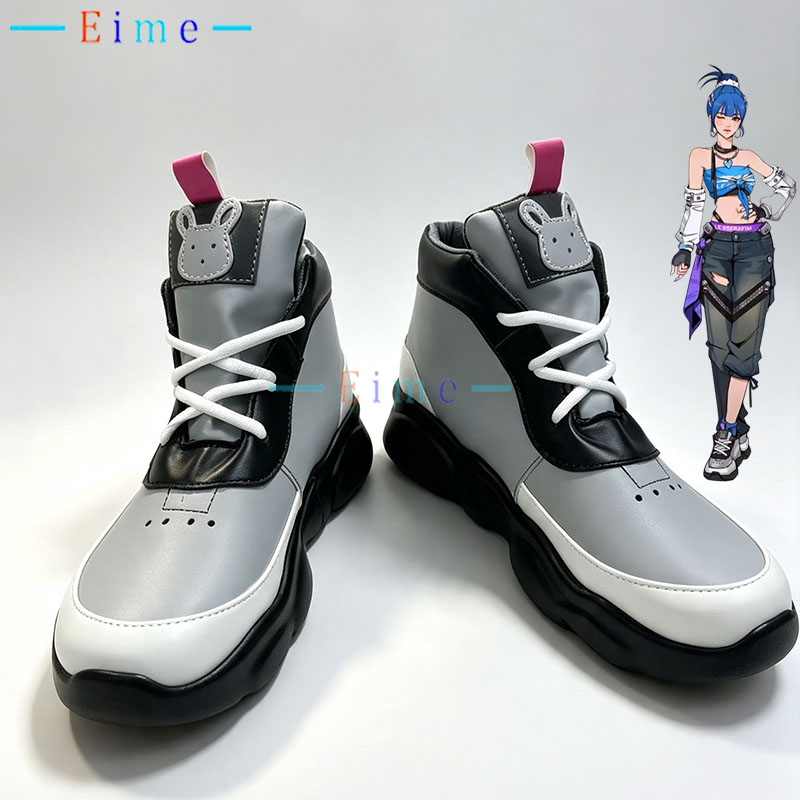 Dva Cosplay Prop - รองเท้าคอสเพลย์ OW2 Dva อุปกรณ์ประกอบฉากคอสเพลย์เกม อุปกรณ์เสริมอนิเมะ รองเท้าหนัง
