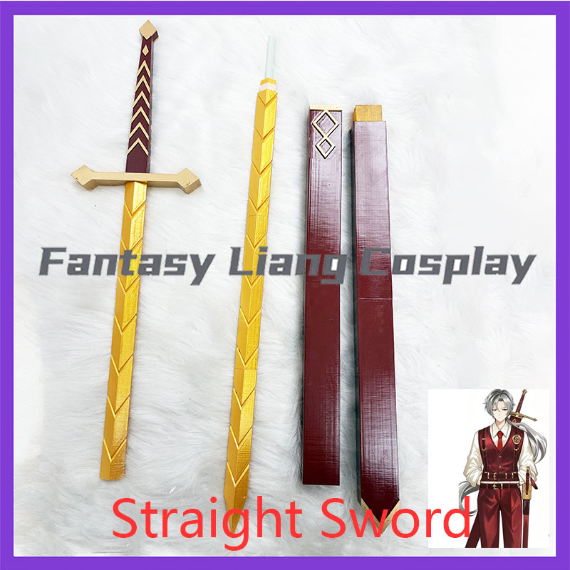 Cosplay Prop Dagger - ดาบตรงพร้อมปลอกดาบสำหรับคอสเพลย์ตัวละครลูซิโอจากเกม Limbus Company เหมาะสำหรับการแสดงบทบาทสมมติ งานฮาโลวีน งานคาร์นิวัล