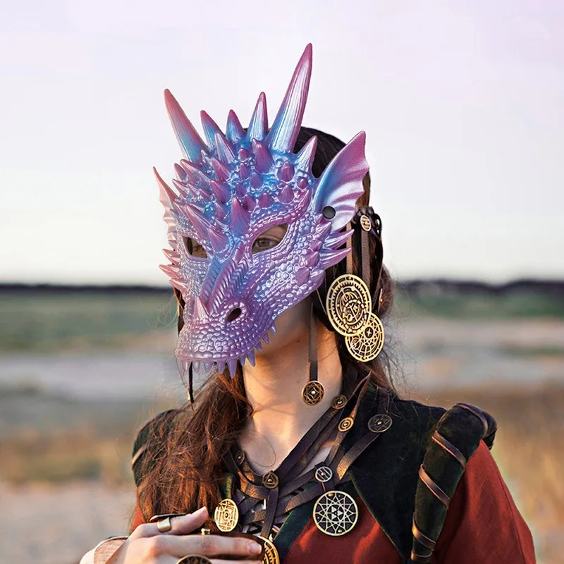 หน้ากากมังกรฟ้าไข่มุกหน้ากากอั - Cosplay Prop Blueprints บทวิจารณ์และราคา